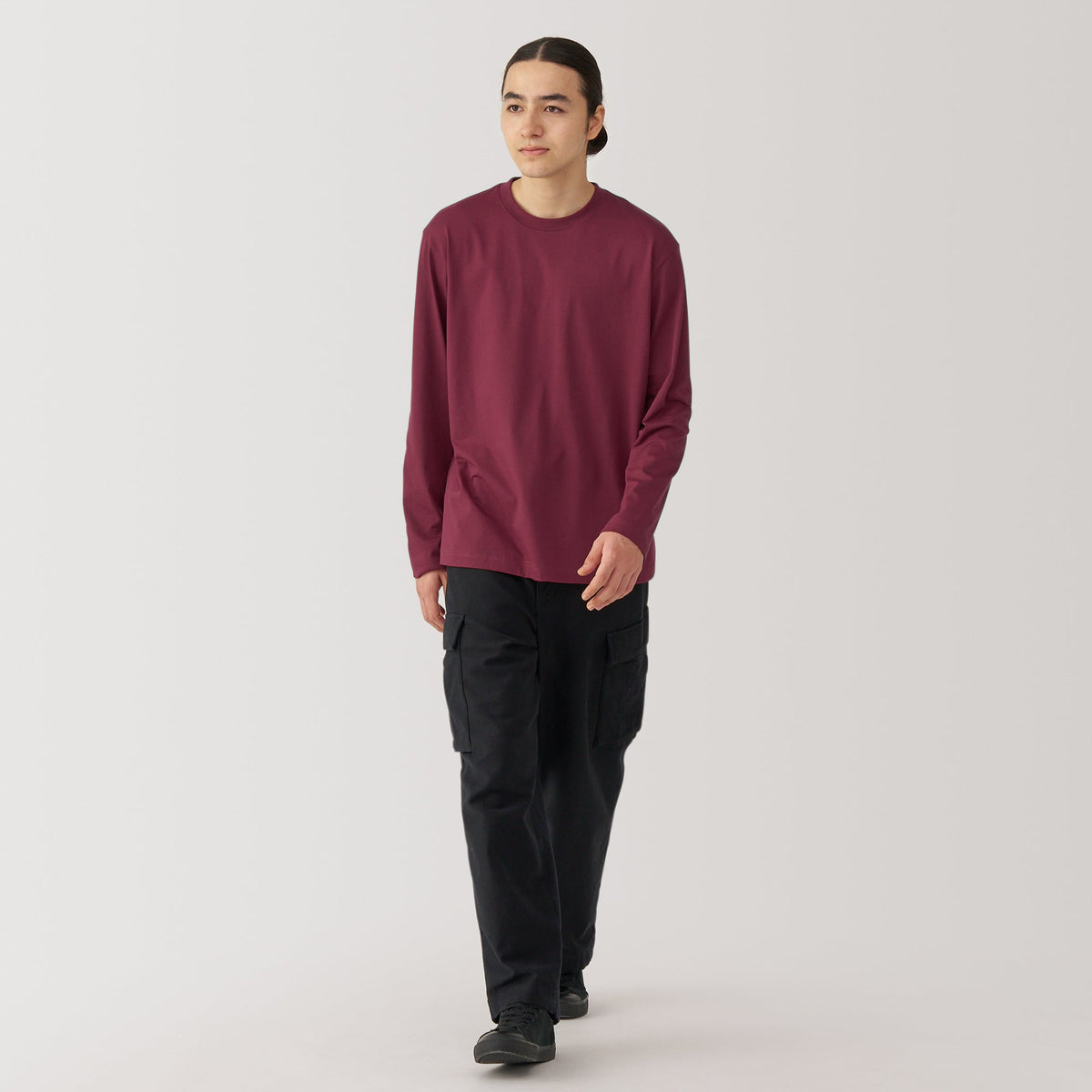 Men's Jersey Crew Neck Long Sleeve T-Shirt