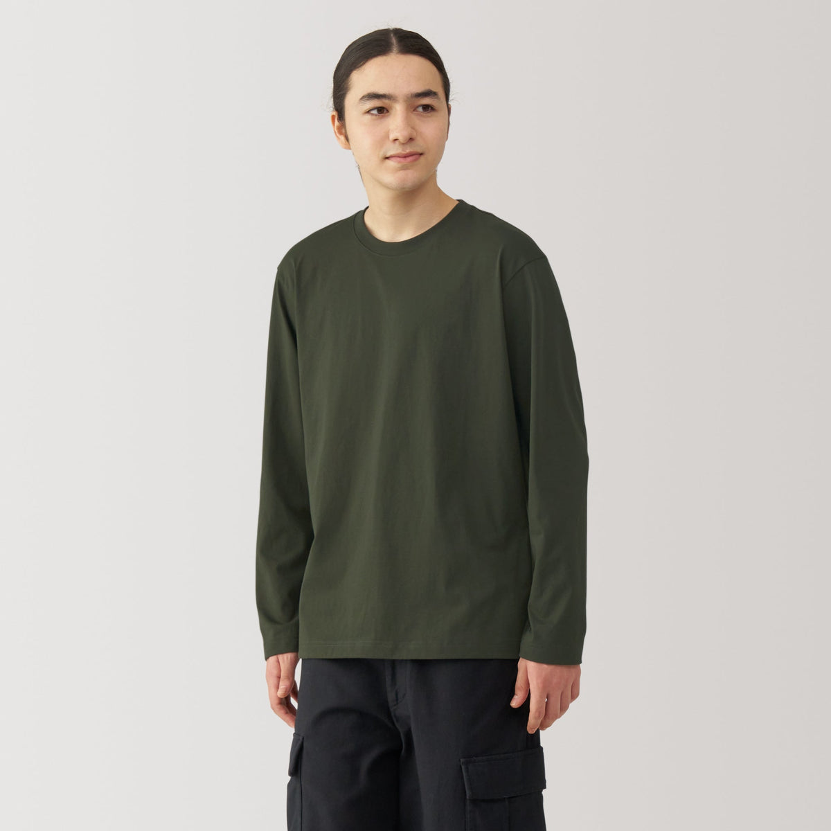 Men's Jersey Crew Neck Long Sleeve T-Shirt