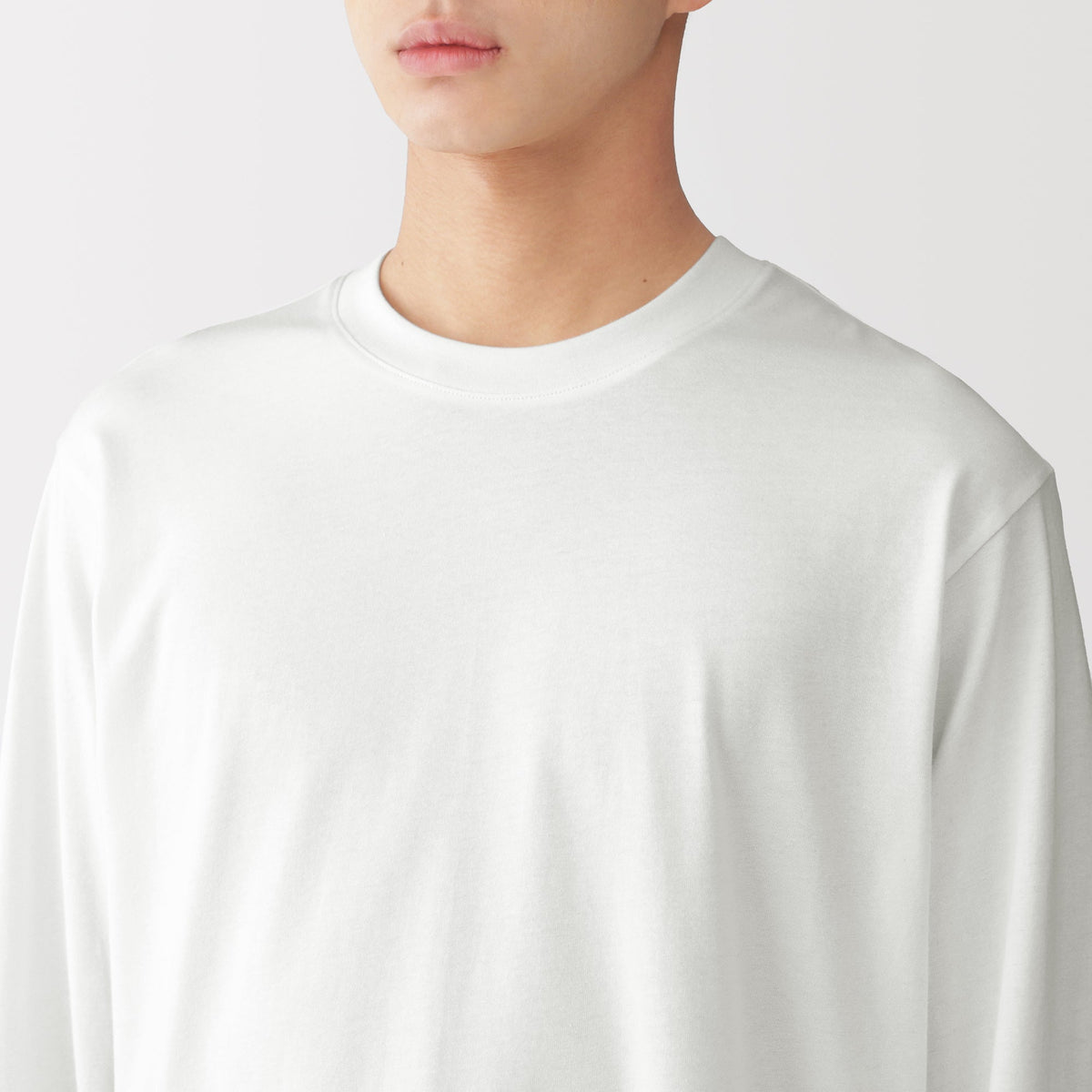 Cotton Jersey Long Sleeve T-Shirt