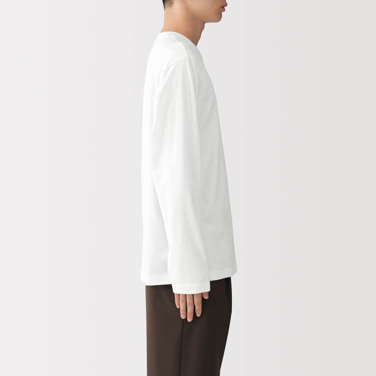 Cotton Jersey Long Sleeve T-Shirt