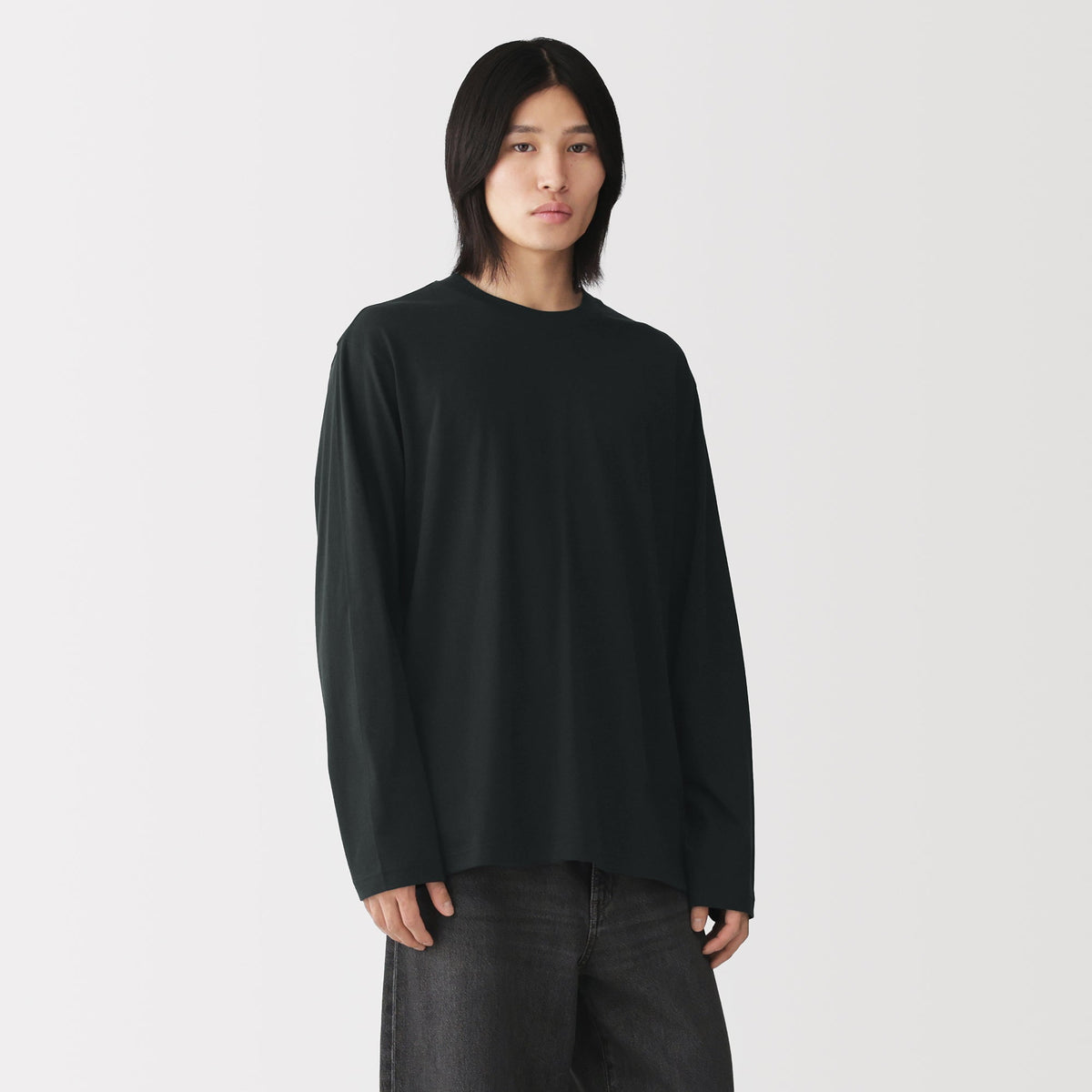 Cotton Jersey Long Sleeve T-Shirt