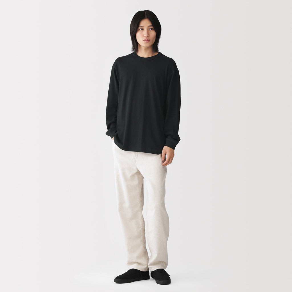 Loopwheel Cotton Long Sleeve T-Shirt