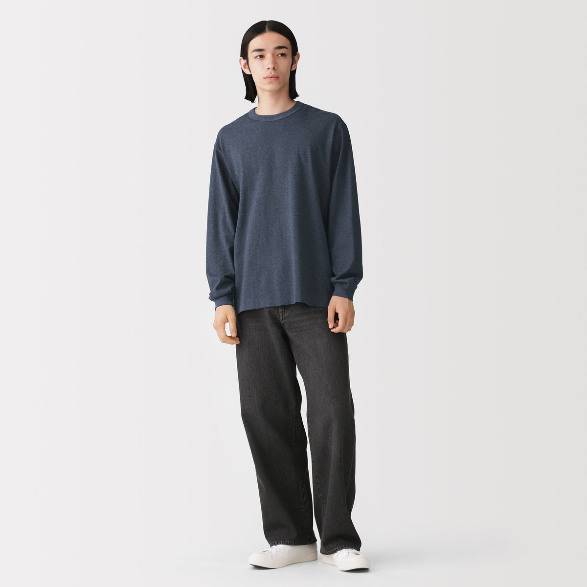 Loopwheel Cotton Long Sleeve T-Shirt