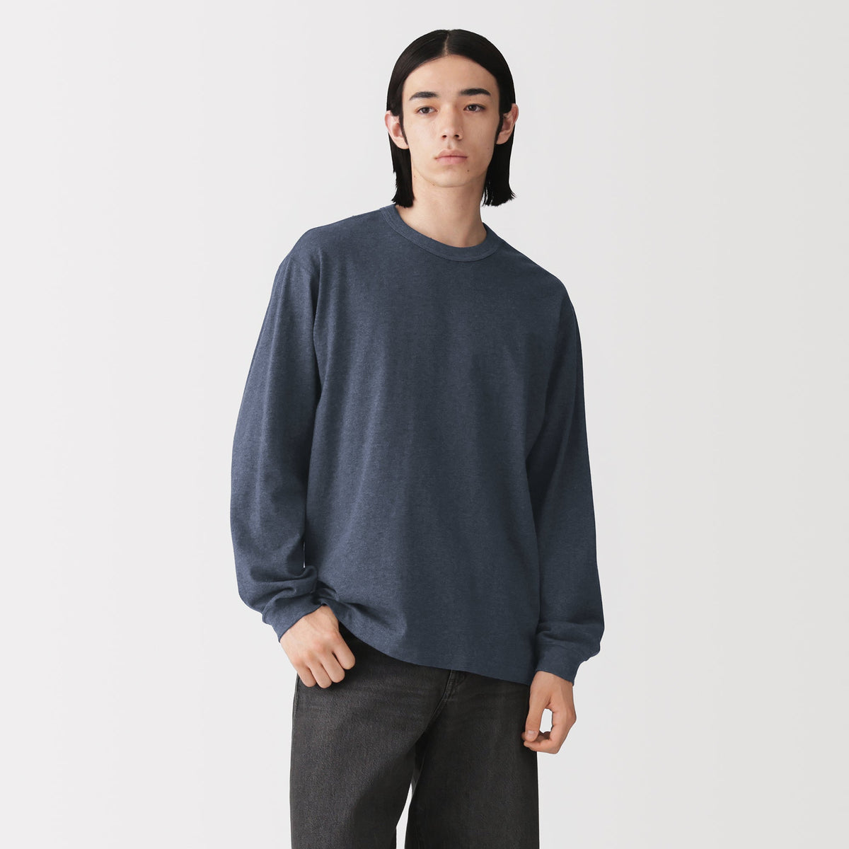 Loopwheel Cotton Long Sleeve T-Shirt