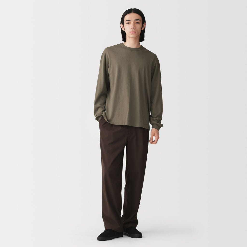 Loopwheel Cotton Long Sleeve T-Shirt