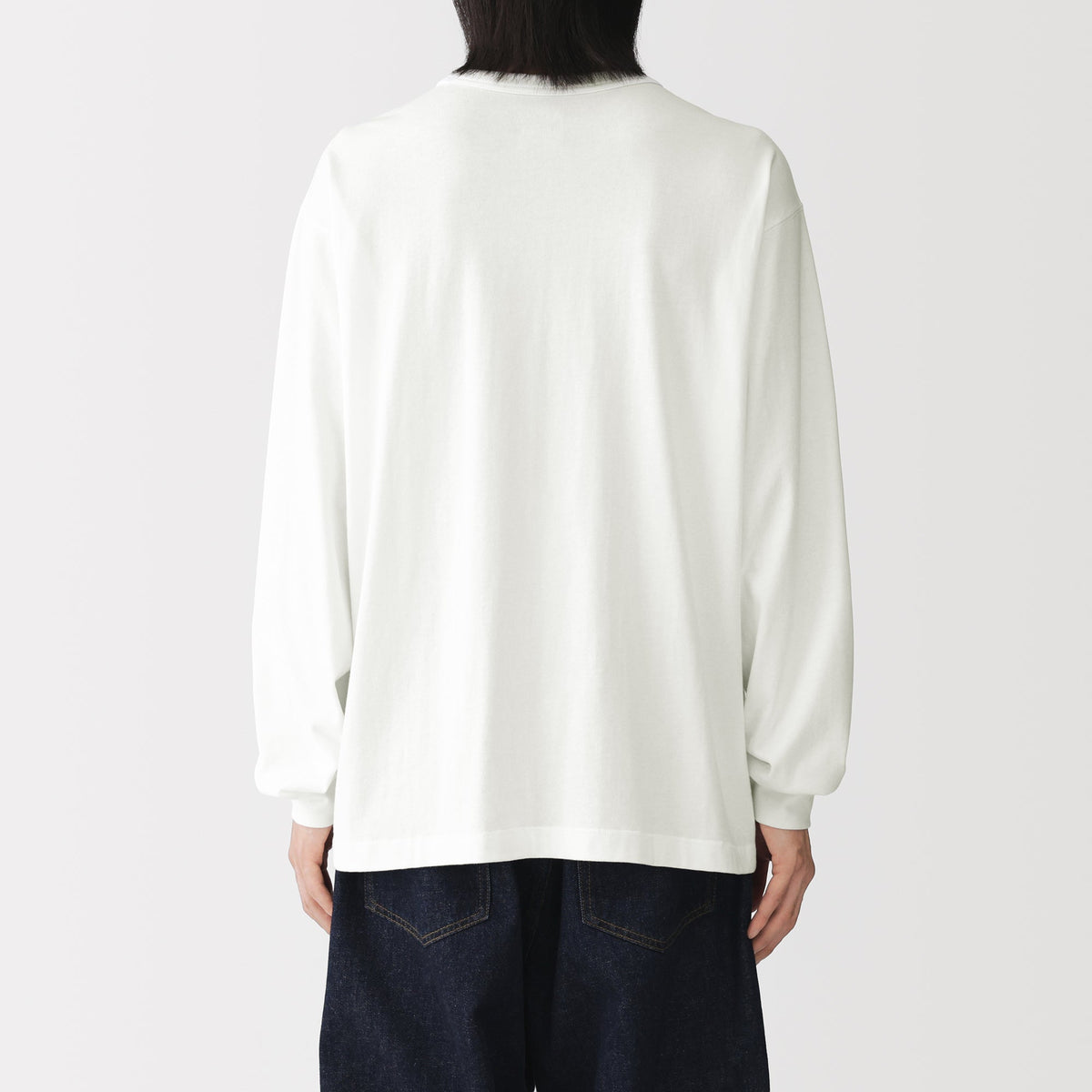 Loopwheel Cotton Long Sleeve T-Shirt