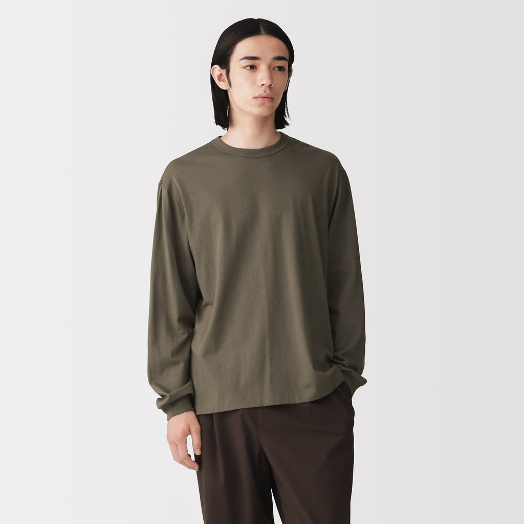 Loopwheel Cotton Long Sleeve T-Shirt
