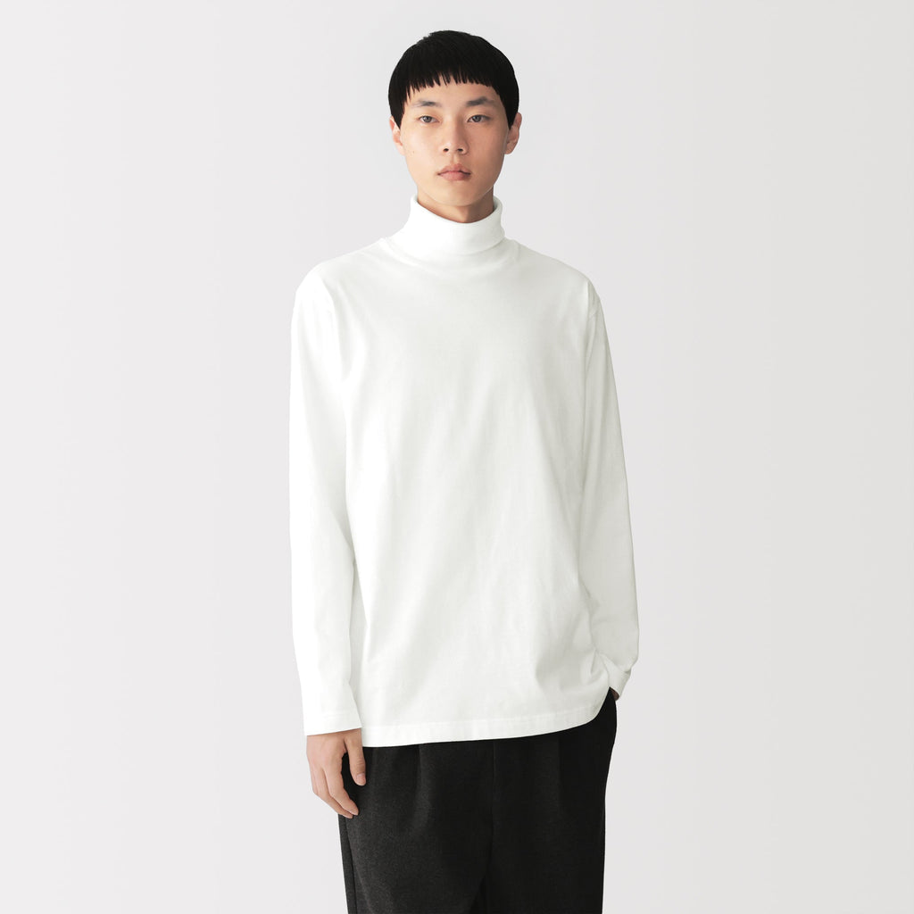 Brushed Jersey Turtleneck T-Shirt