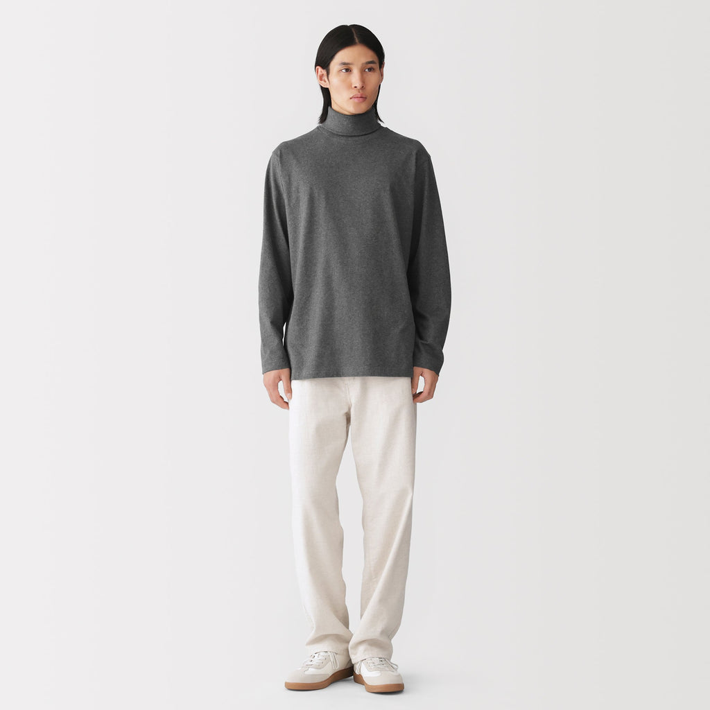 Brushed Jersey Turtleneck T-Shirt