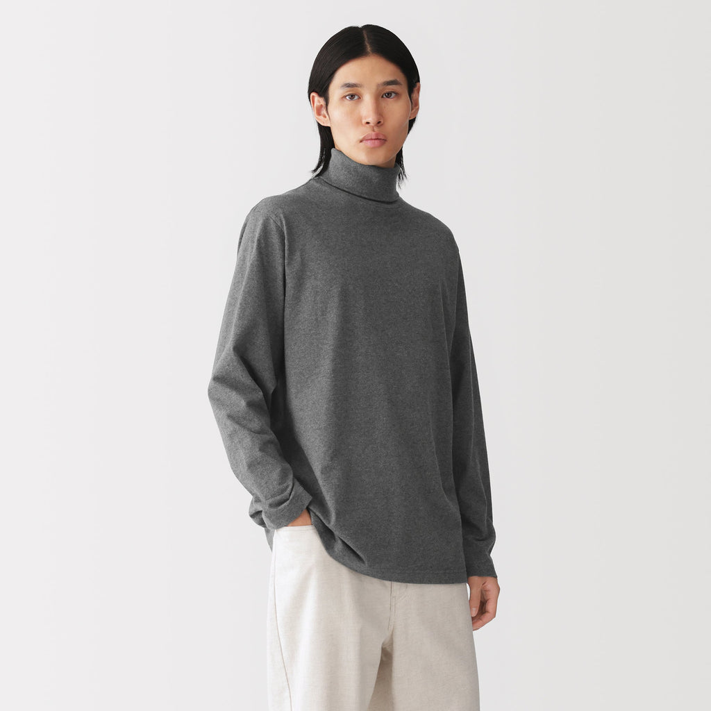 Brushed Jersey Turtleneck T-Shirt