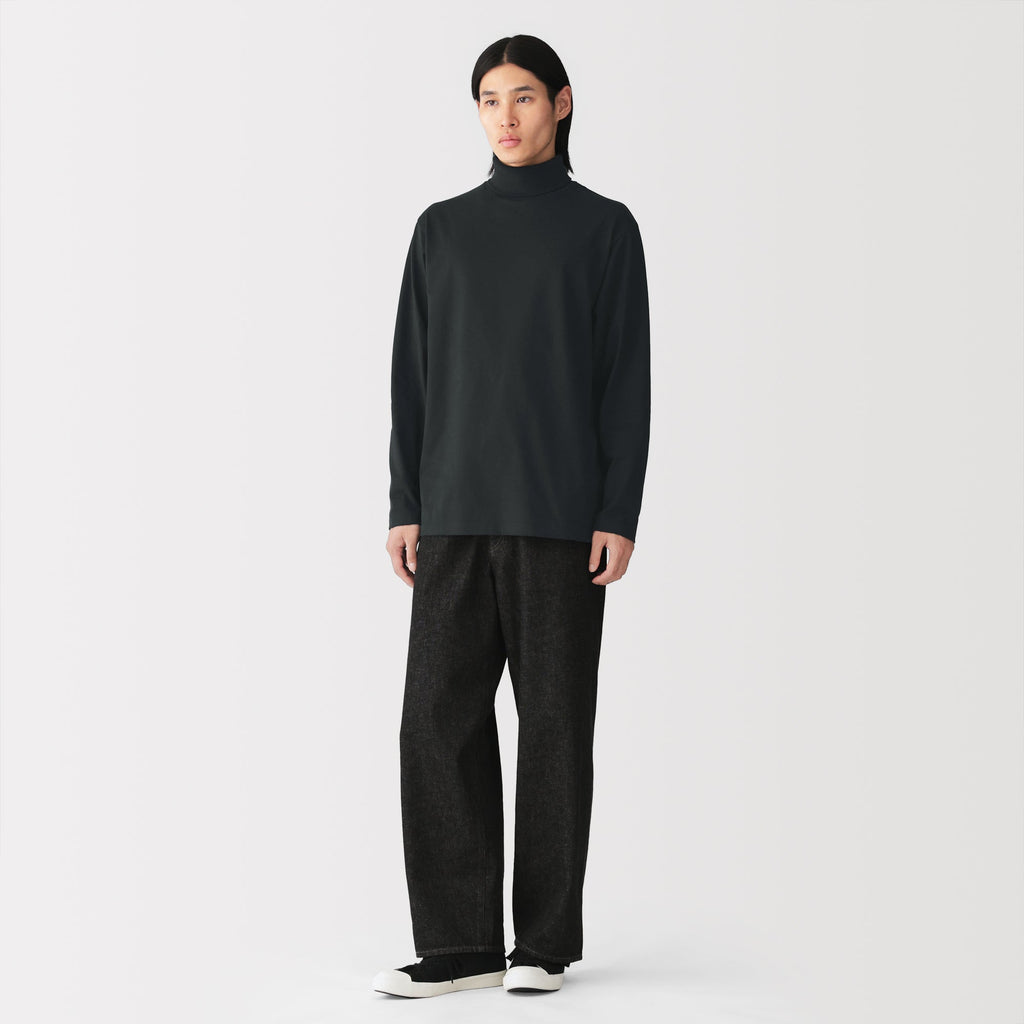 Brushed Jersey Turtleneck T-Shirt