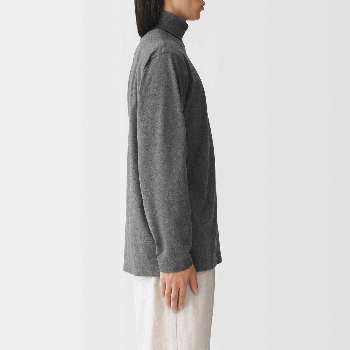 Brushed Jersey Turtleneck T-Shirt
