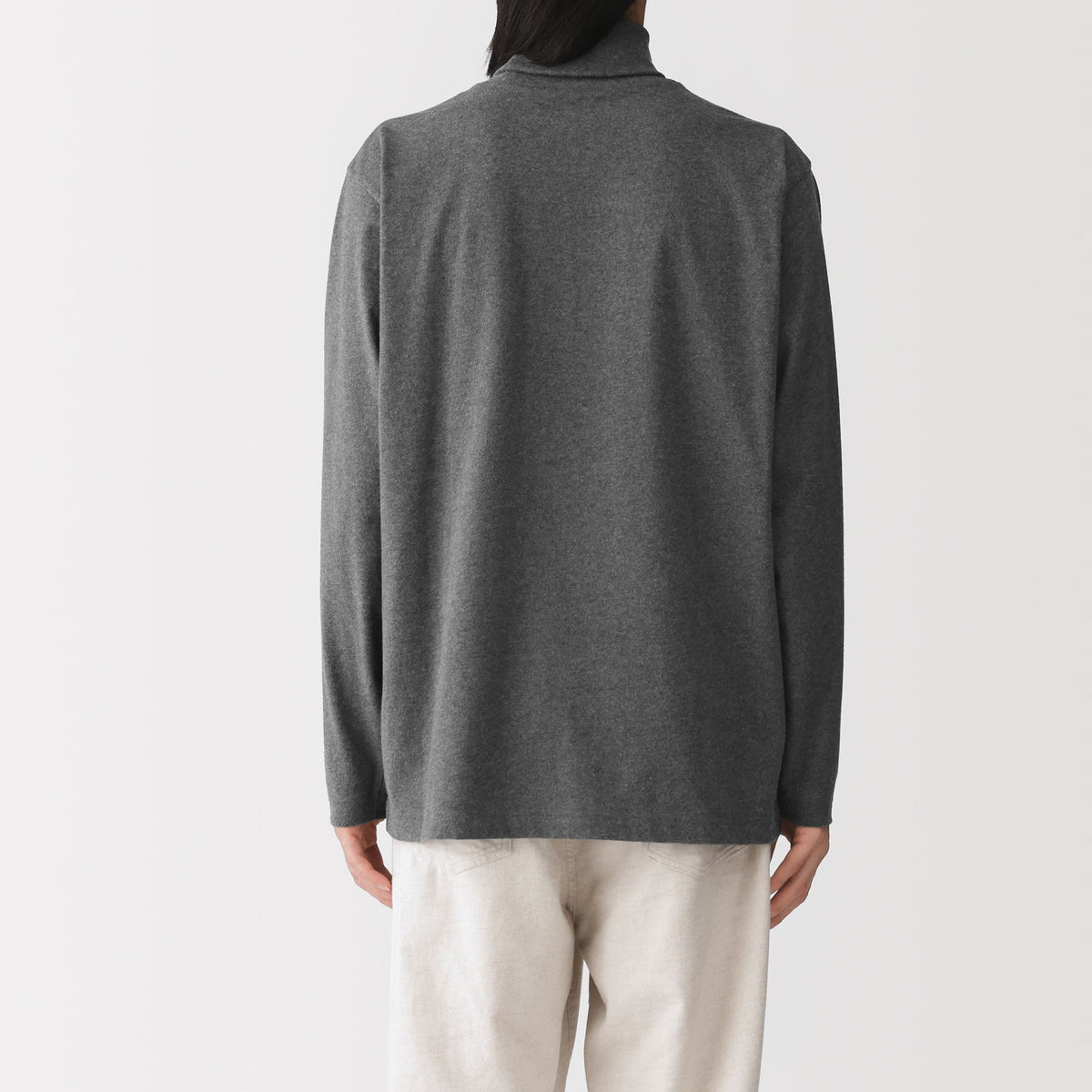 Brushed Jersey Turtleneck T-Shirt