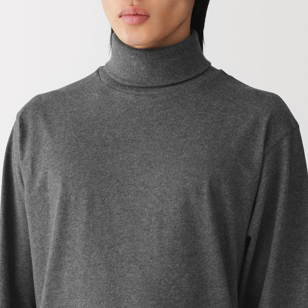 Brushed Jersey Turtleneck T-Shirt