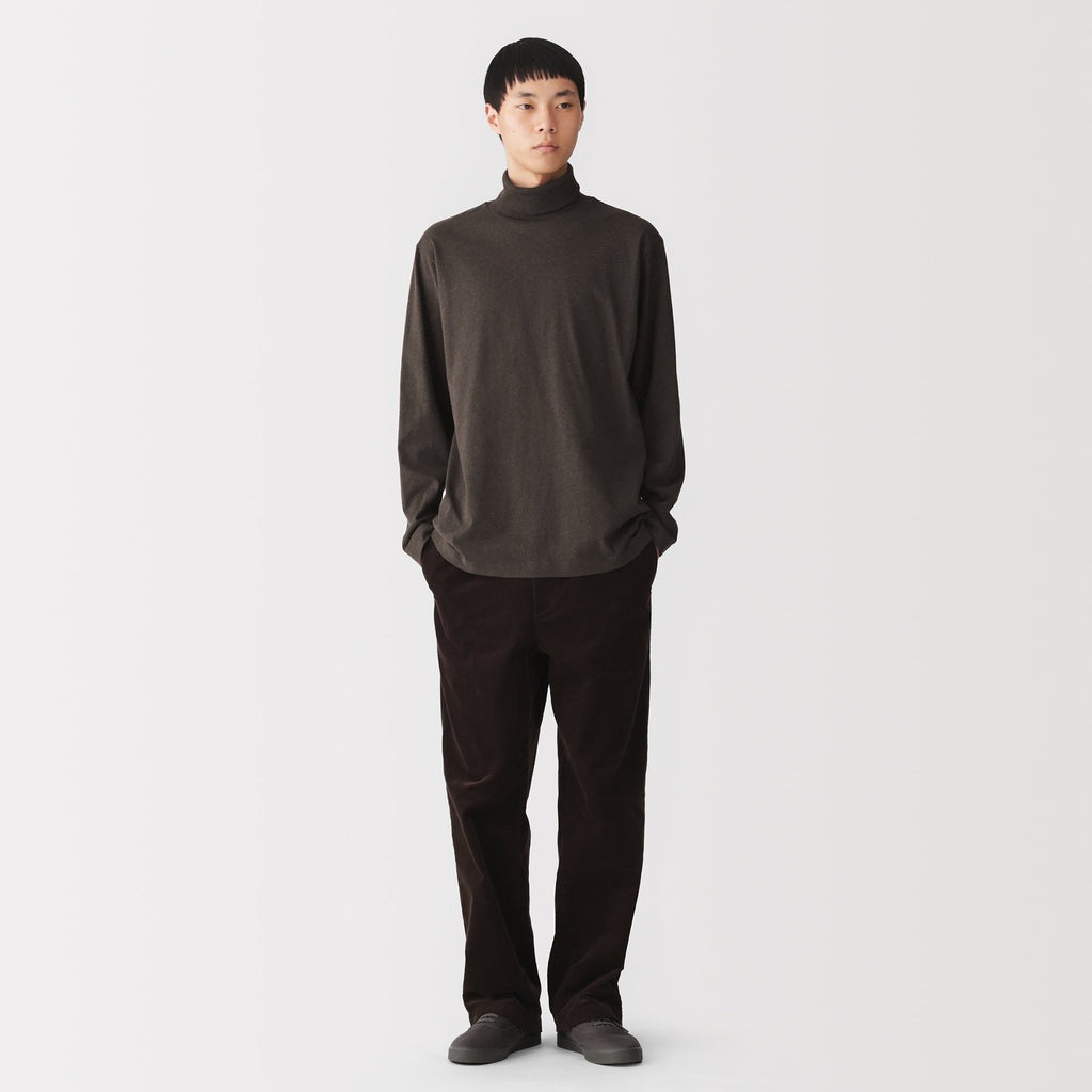Brushed Jersey Turtleneck T-Shirt