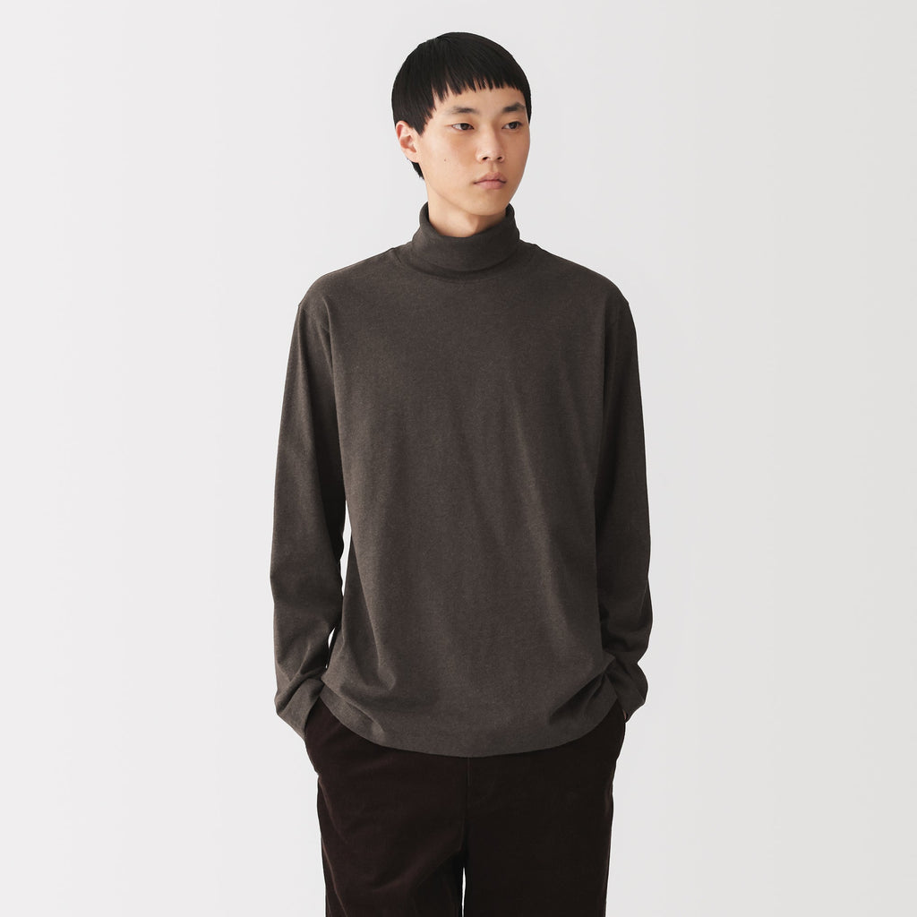 Brushed Jersey Turtleneck T-Shirt